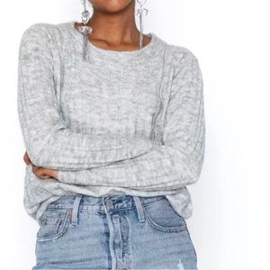 Divided by HM light gray ribbed sweater